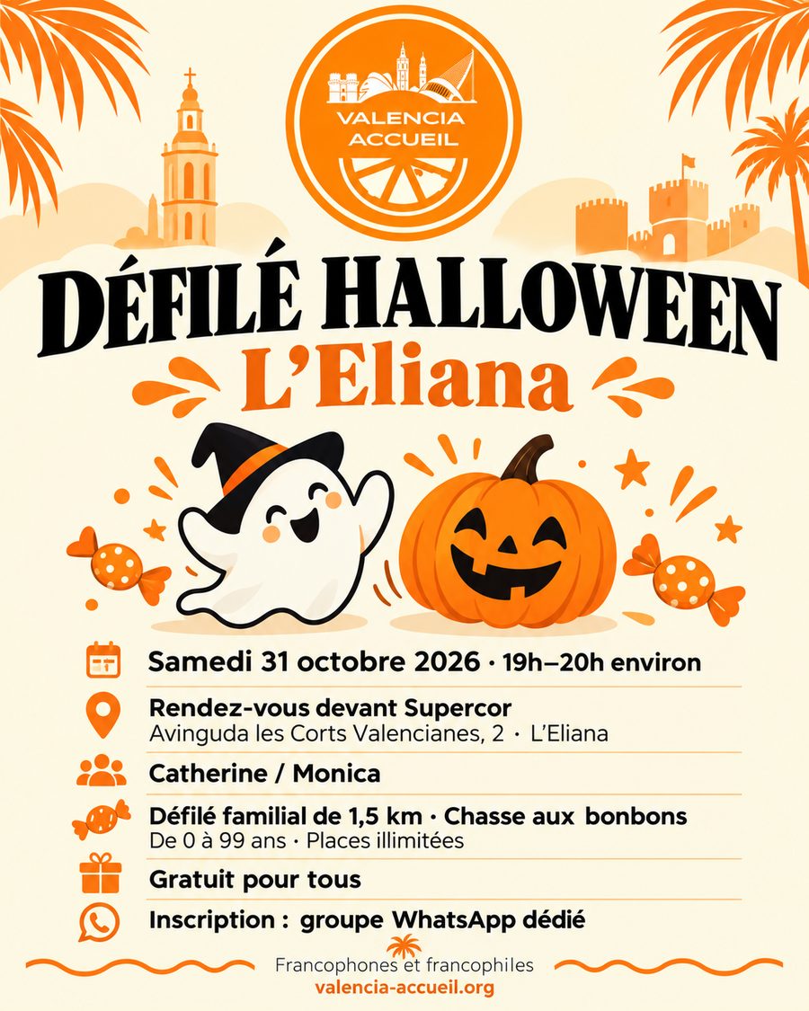 Affiche Défilé Halloween à L’Eliana, samedi 31 octobre 2026