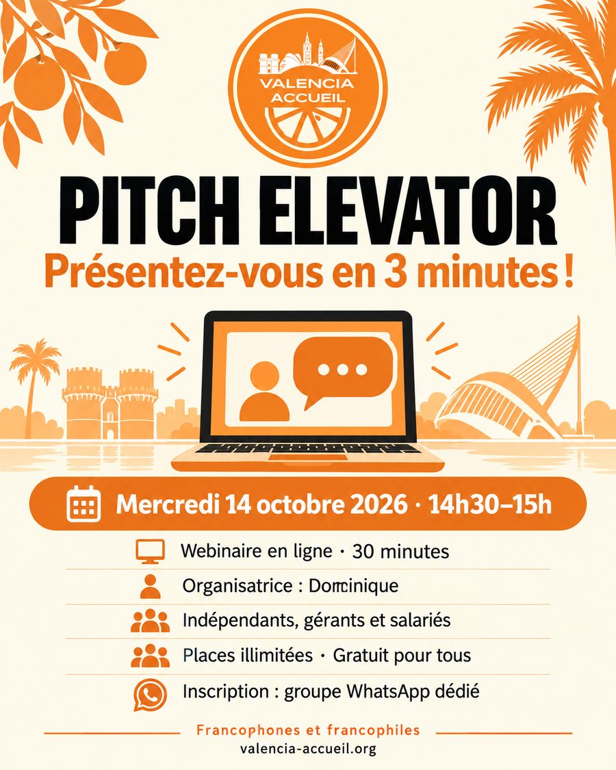 Affiche Pitch elevator, webinaire du mercredi 14 octobre 2026